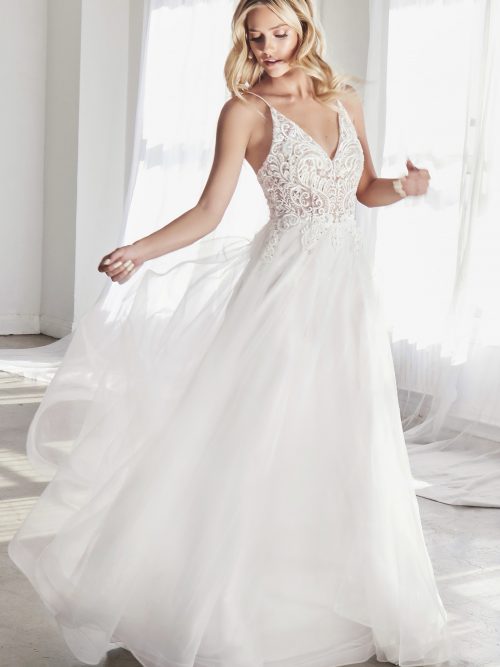 TULLE LAYERED BRIDAL GOWN