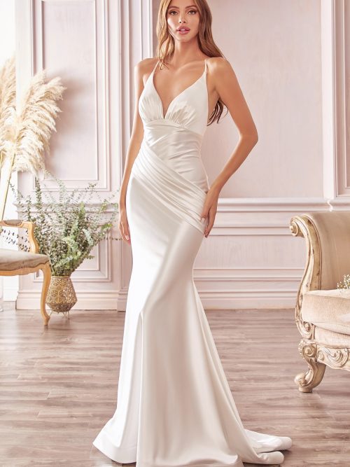 STRETCH SATIN GOWN