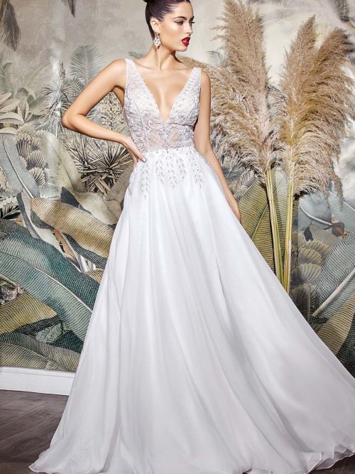 CHIFFON WEDDING GOWN