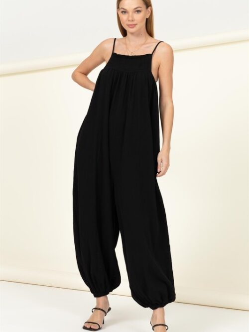 THE CAREFREE SMOCKED JUMPSUIT