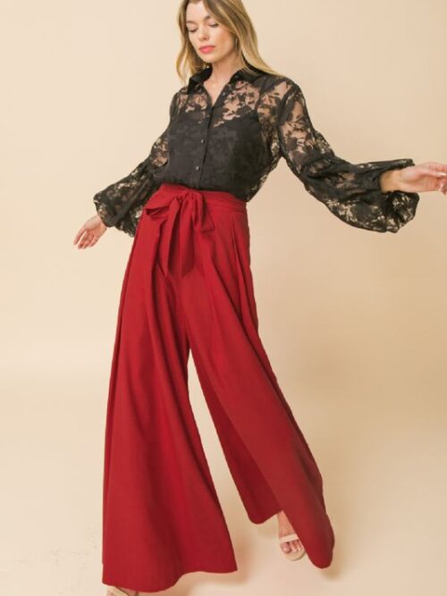 RED PALAZZO PANT