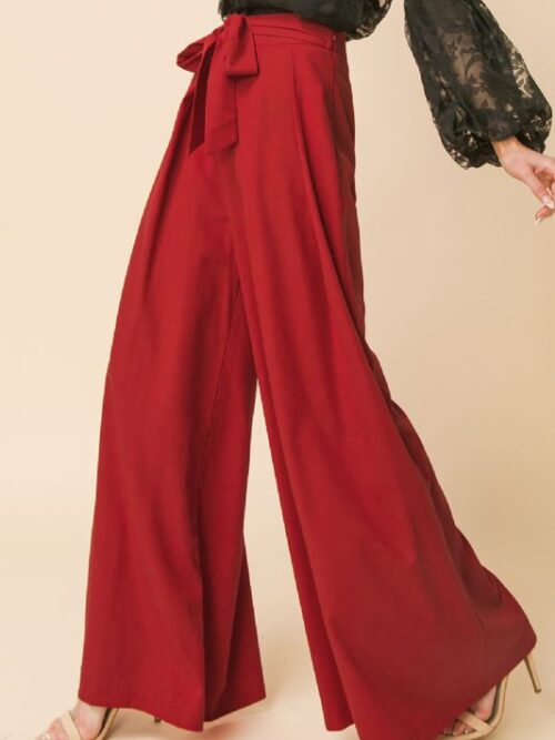 RED PALAZZO PANT