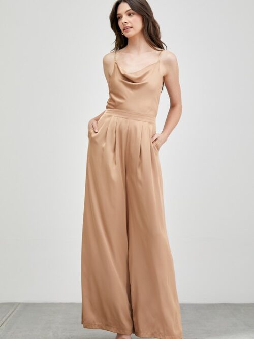 TAUPE WOVEN JUMPSUIT