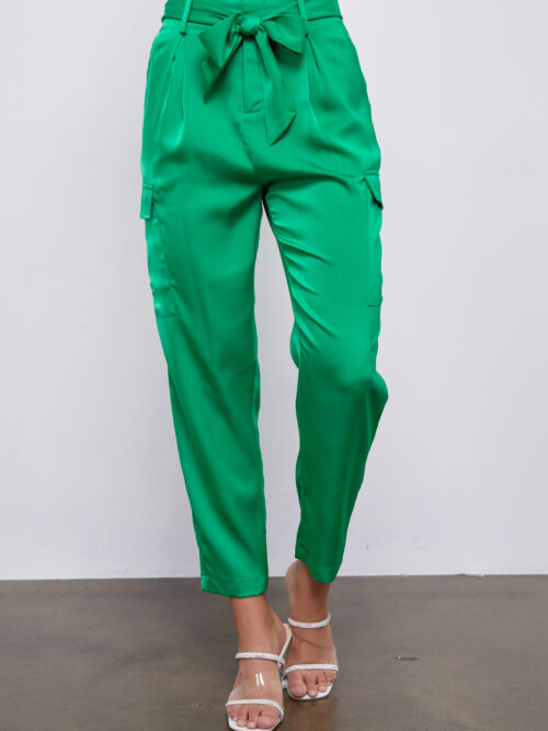 SATIN CARGO PANT