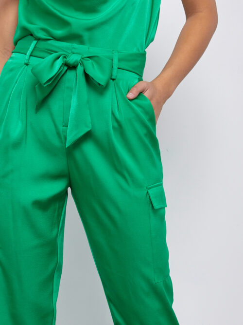 SATIN CARGO PANT