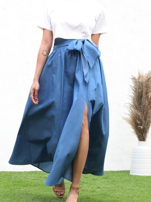 DENIM SKIRT SET