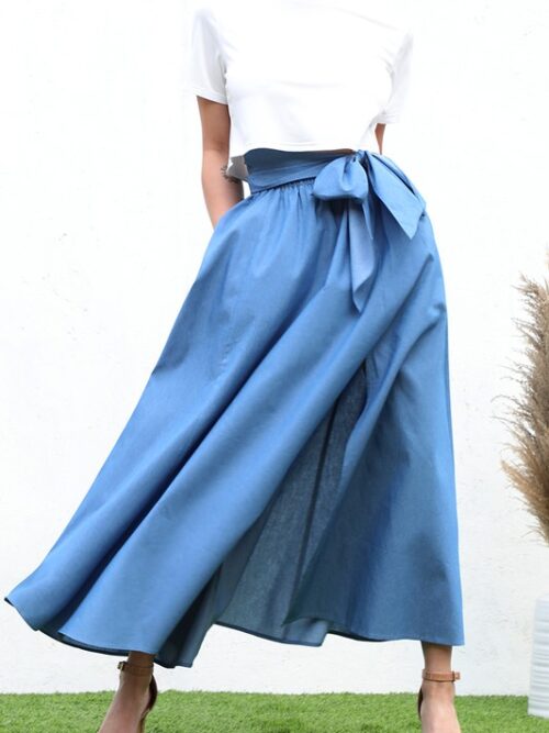 DENIM SKIRT SET