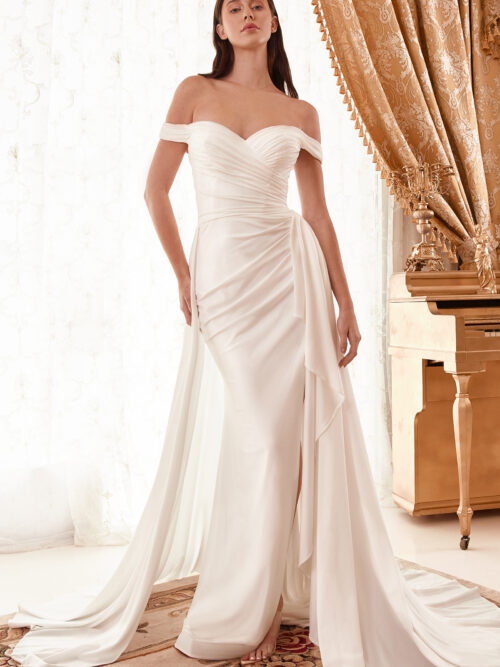 DRAPED BRIDAL GOWN