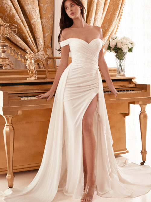 DRAPED BRIDAL GOWN