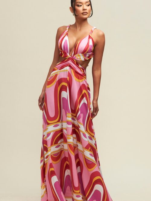 RETRO BRAIDED MAXI DRESS