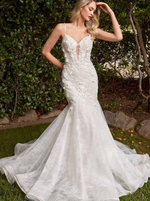 LAYERED LACE MERMAID WEDDING DRESS