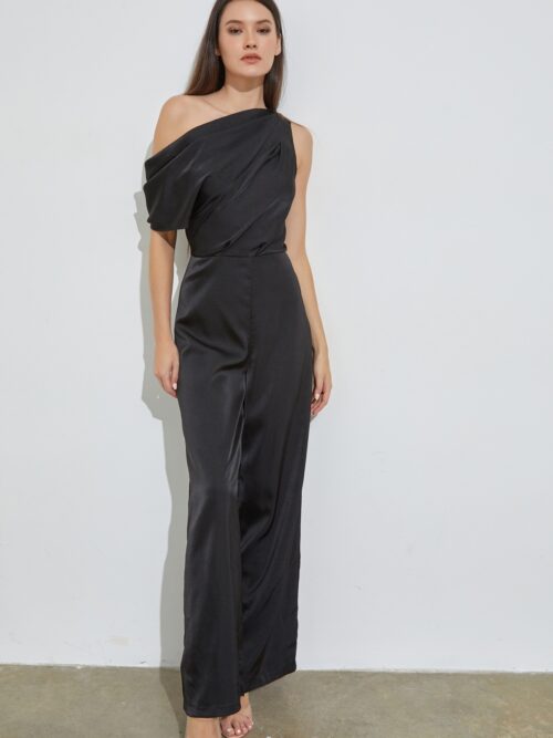 DRAPE SHOULDER JUMPSUIT