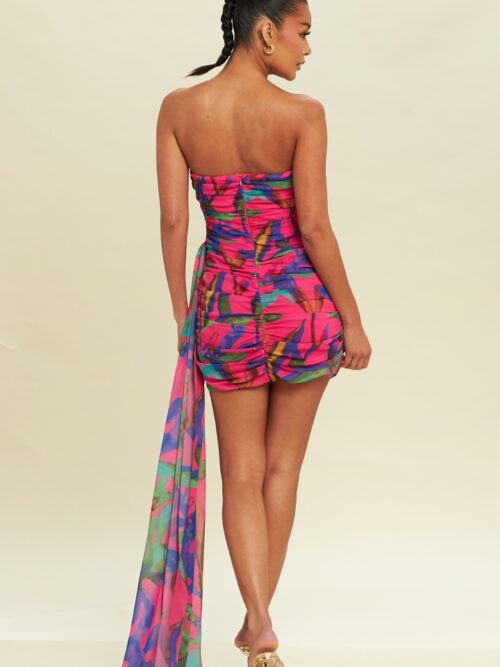 PALM DRAPE DRESS