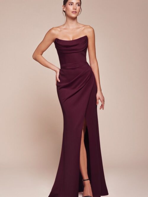 STRAPLESS NEOPRENE FITTED GOWN